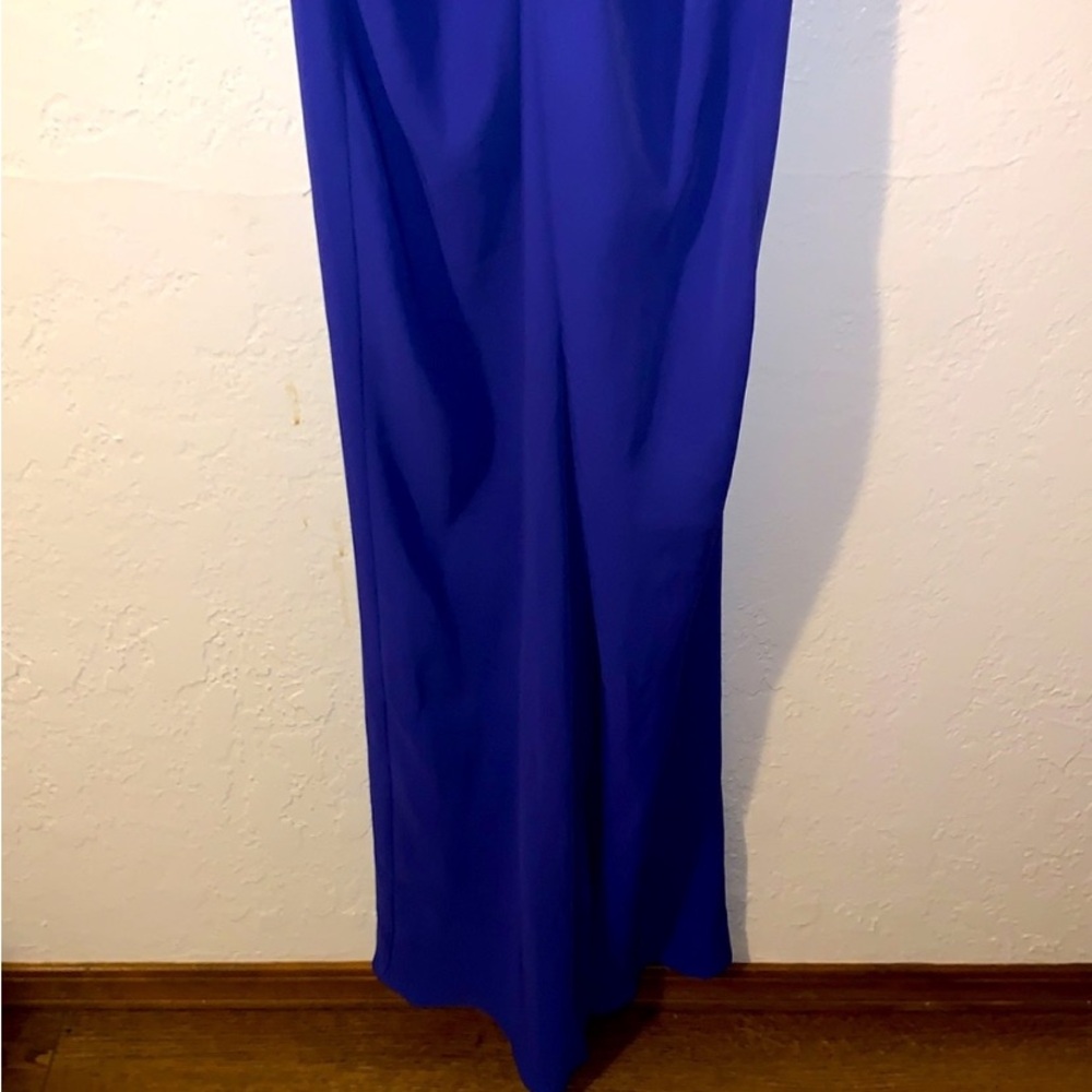 Amanda Uprichard Revolve Twist Front Maxi Dress Gown Cobalt Royal Nu Blue Size S - Picture 5 of 9